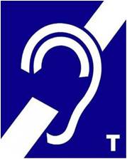 pictogramme oreille barrée avec T
